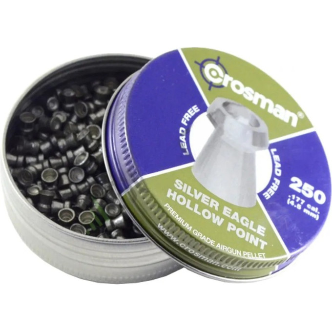 Пули CROSMAN Silver Eagle HP 4,5 мм, 4,8 гран — 250 шт. LF177HP